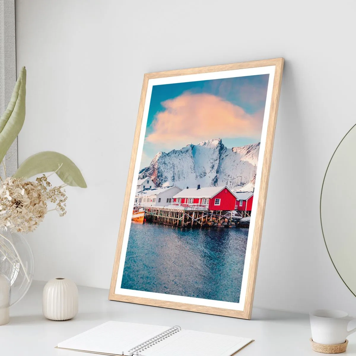 Affiche dans un chêne clair - Poster - Retraite dans le nord - 50x70 cm