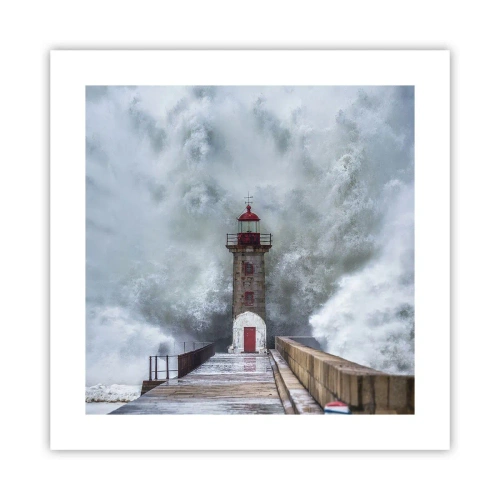 Affiche - Poster - Le rugissement des eaux, le bruit soufflera - 40x40 cm