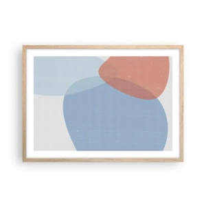 Affiche dans un chêne clair - Poster - Relations pastel - 70x50 cm