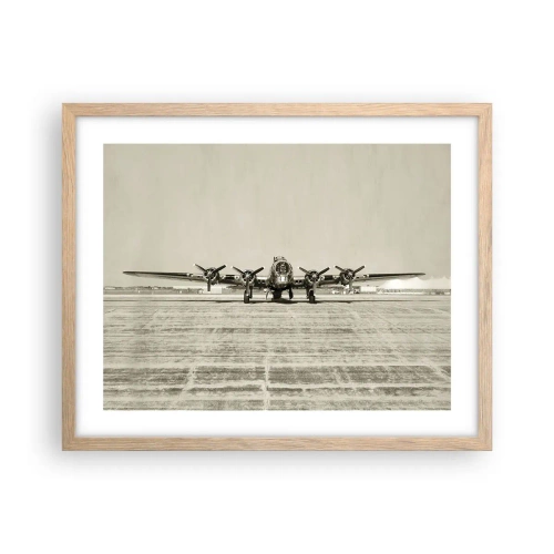 Affiche dans un chêne clair - Poster - Toujours prêt! - 50x40 cm