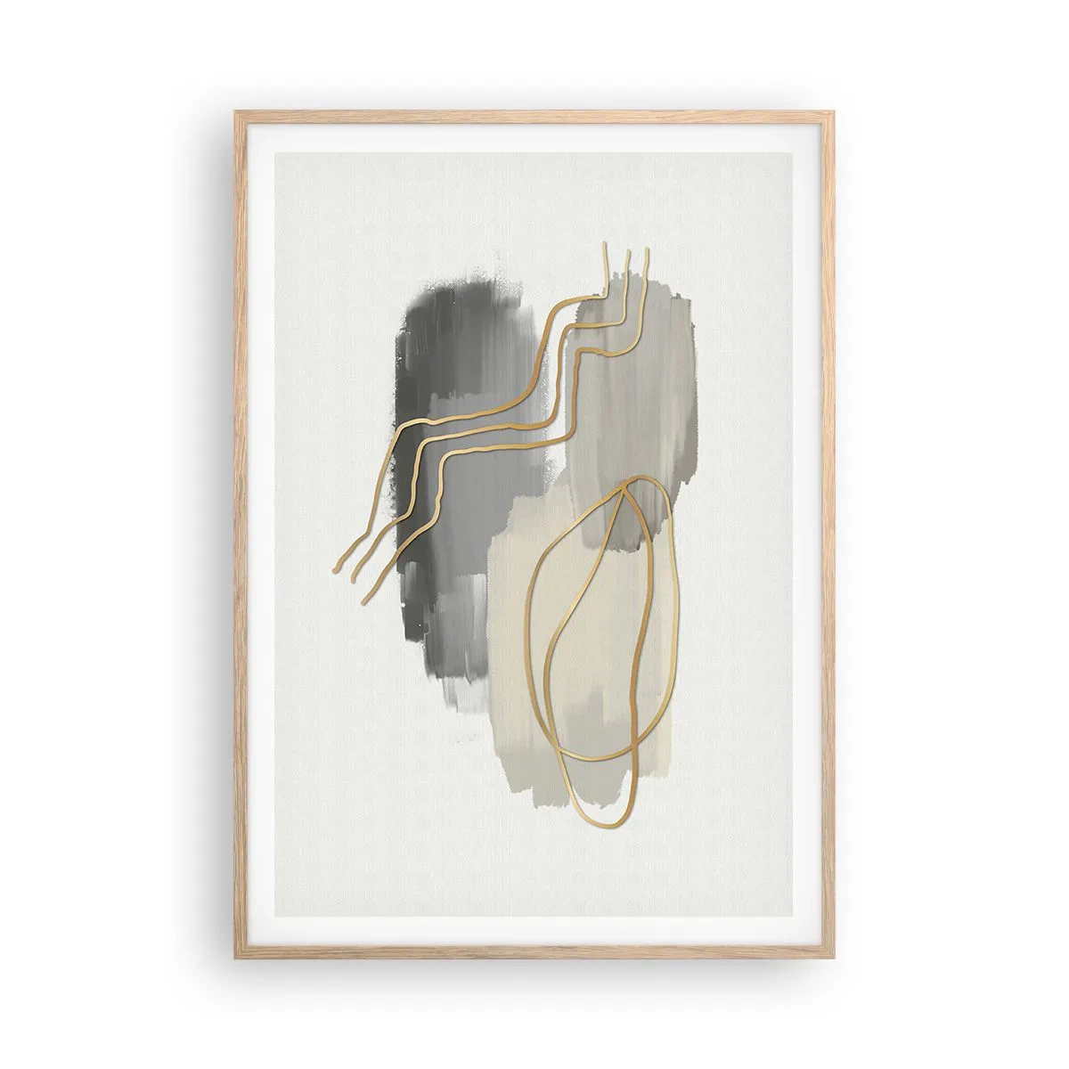 Affiche dans un chêne clair - Poster - Durée et mouvement - 70x100 cm