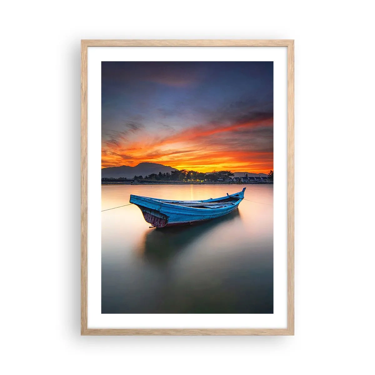 Affiche dans un chêne clair - Poster - Une bonne nuit arrive - 50x70 cm