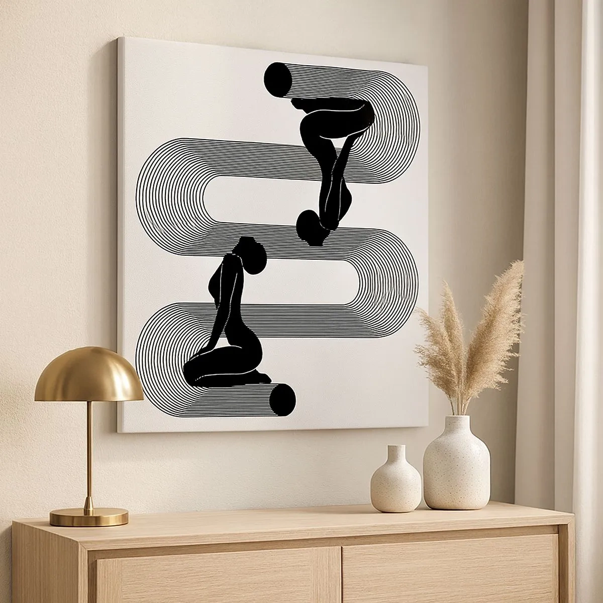 Impression sur toile - Image sur toile - Symétrie sensuelle - 30x30 cm