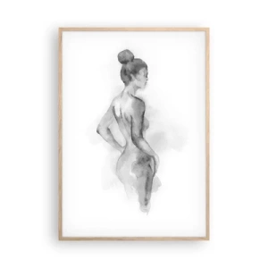 Affiche dans un chêne clair - Poster - Belle comme une peinture - 70x100 cm