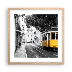 Affiche dans un chêne clair - Poster - Et du fado en arrière-plan - 40x40 cm