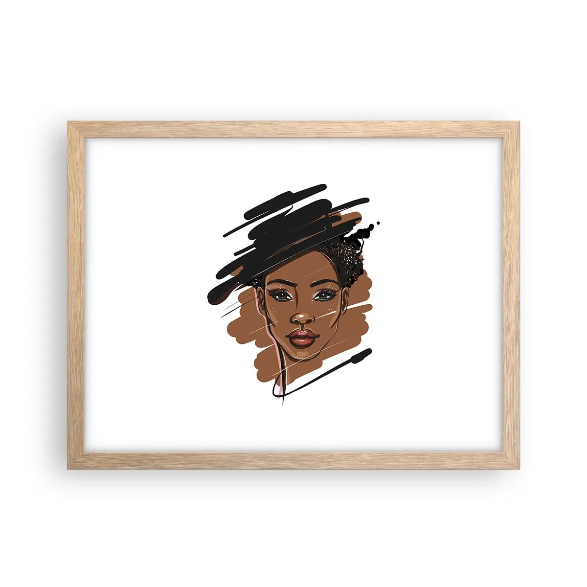 Affiche dans un chêne clair - Poster - Doux comme le chocolat - 40x30 cm