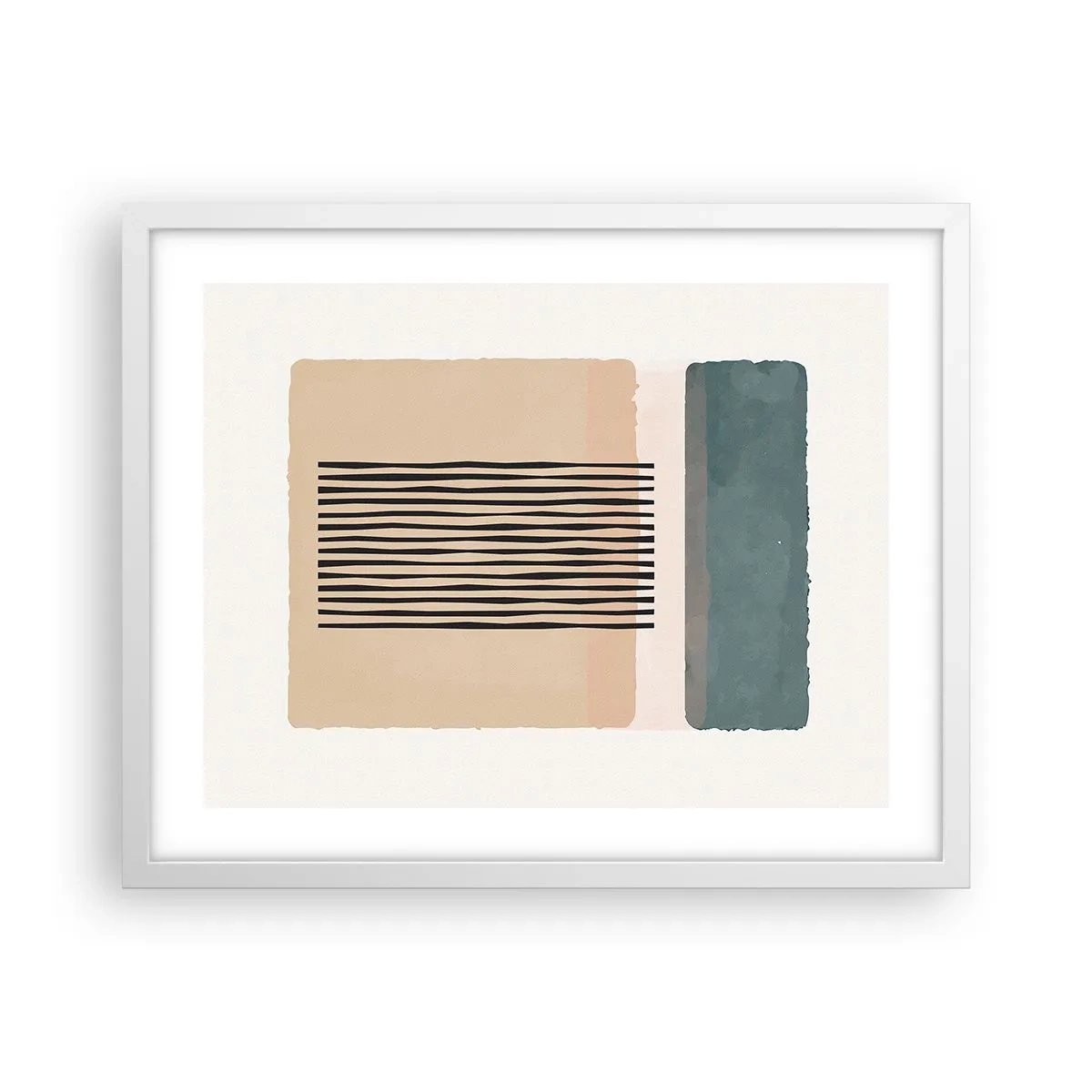Affiche dans un cadre blanc - Poster - Tout est en ordre - 50x40 cm