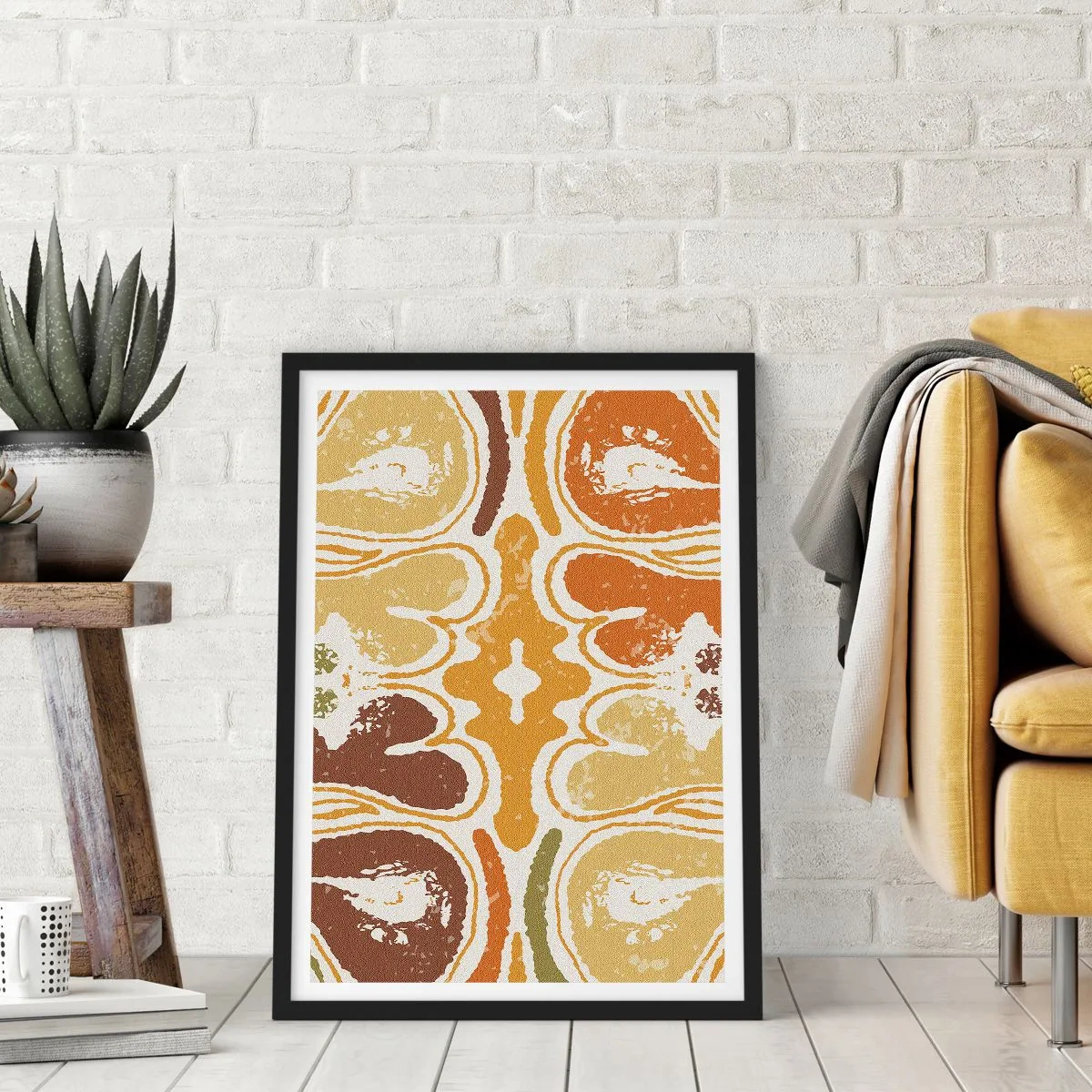 Affiche dans un cadre noir - Poster - Abstraction sentimentale - 70x100 cm