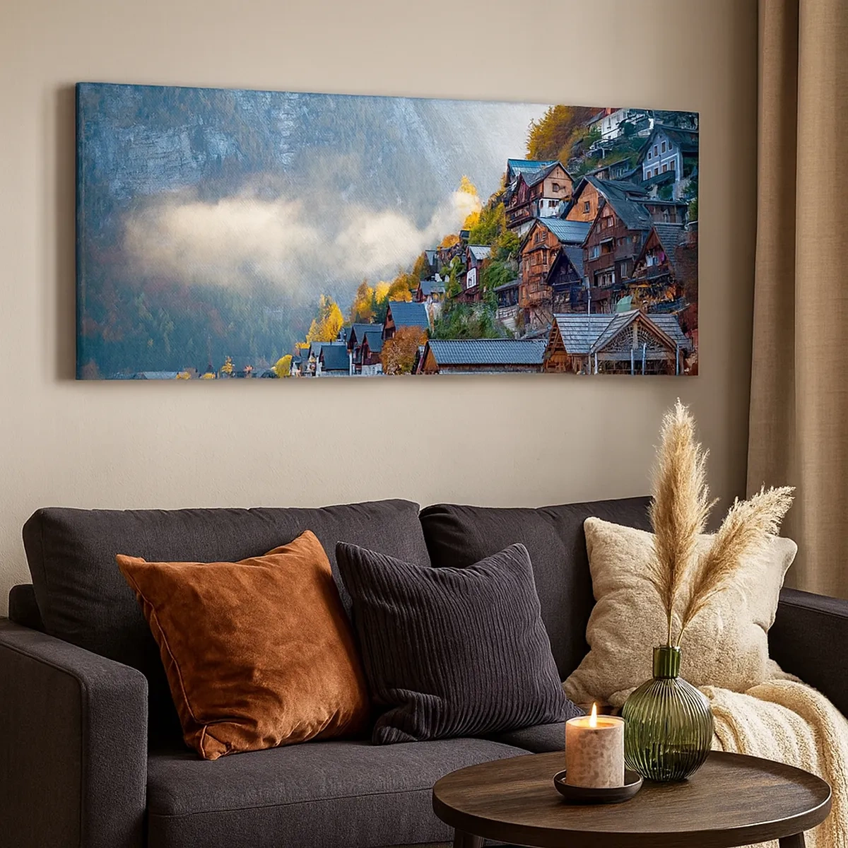 Impression sur toile - Image sur toile - Ambiance alpine - 30x30 cm