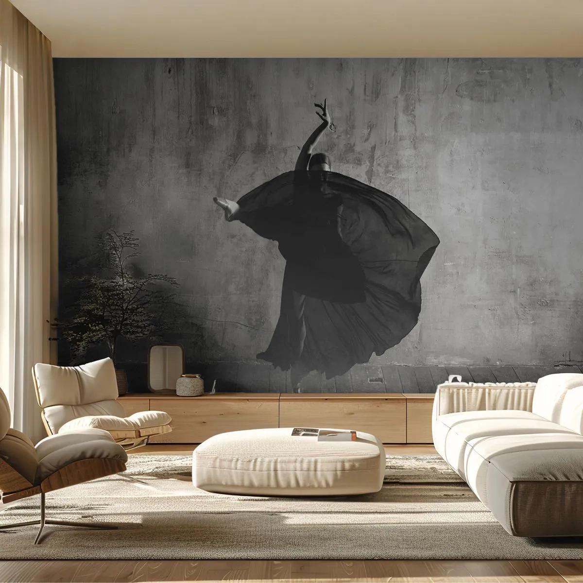 Papier Peint Photo Premium Sand - Pas plein de passion - Ballerine, Danse, Ballet - 300x210 cm