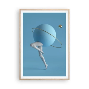 Affiche dans un chêne clair - Poster - Et les planètes deviennent folles - 70x100 cm
