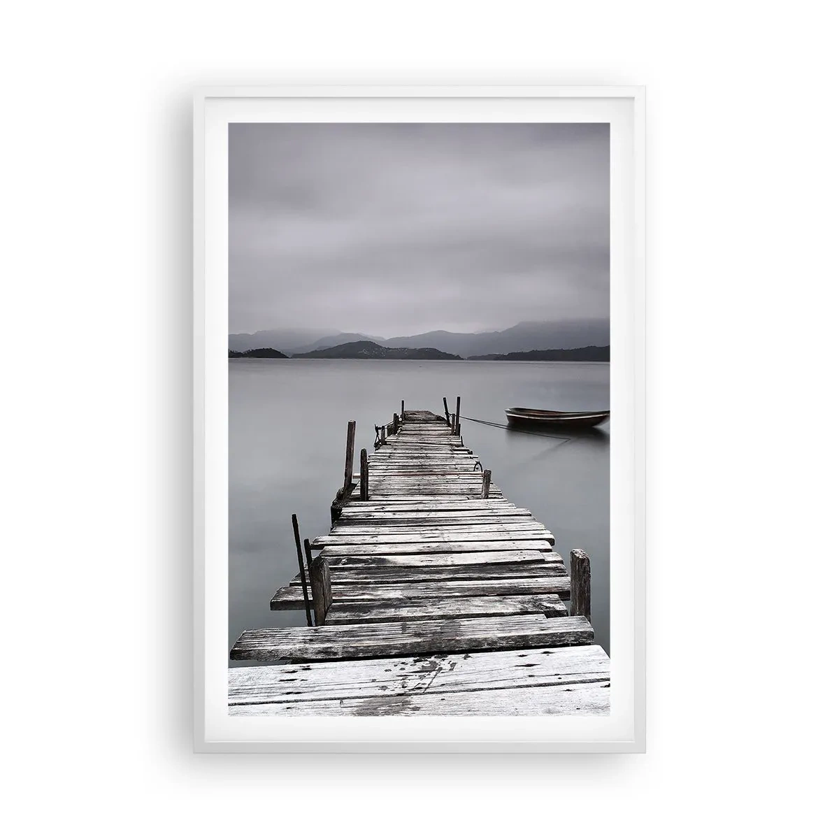 Affiche dans un cadre blanc - Poster - Tu peux partir demain - 61x91 cm