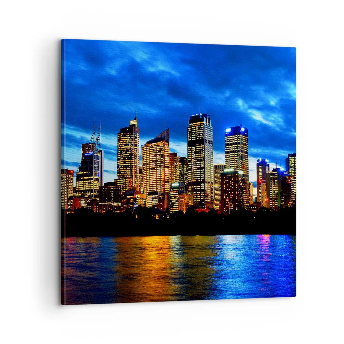 Impression sur toile - Image sur toile - Une nuit de lumières et de couleurs - 60x60 cm