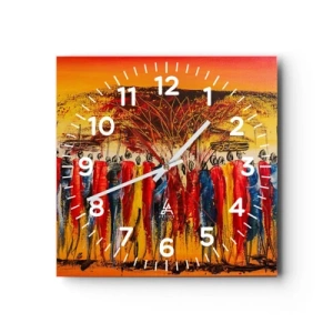 Horloge murale - Pendule murale - Là-bas, là-bas, ils vont là-bas - 30x30 cm