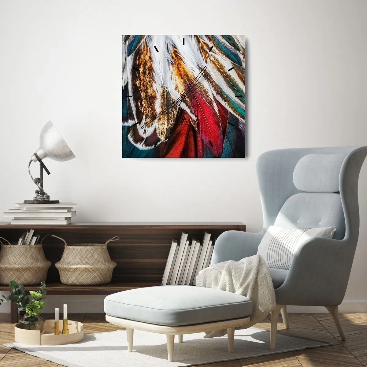 Horloge murale - Pendule murale - Secrets de vol - 40x40 cm