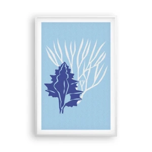 Affiche dans un cadre blanc - Poster - Formes feuillues - 61x91 cm