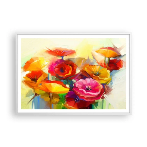 Affiche dans un cadre blanc - Poster - Pas seulement rouge - 100x70 cm