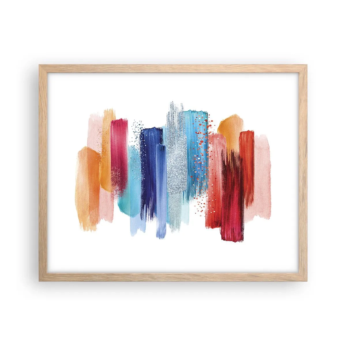 Affiche dans un chêne clair - Poster - En haut et en bas - 50x40 cm