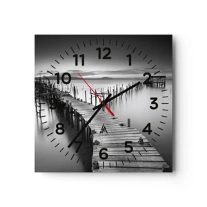 Horloge murale - Pendule murale - La paix d'un rivage oublié - 40x40 cm