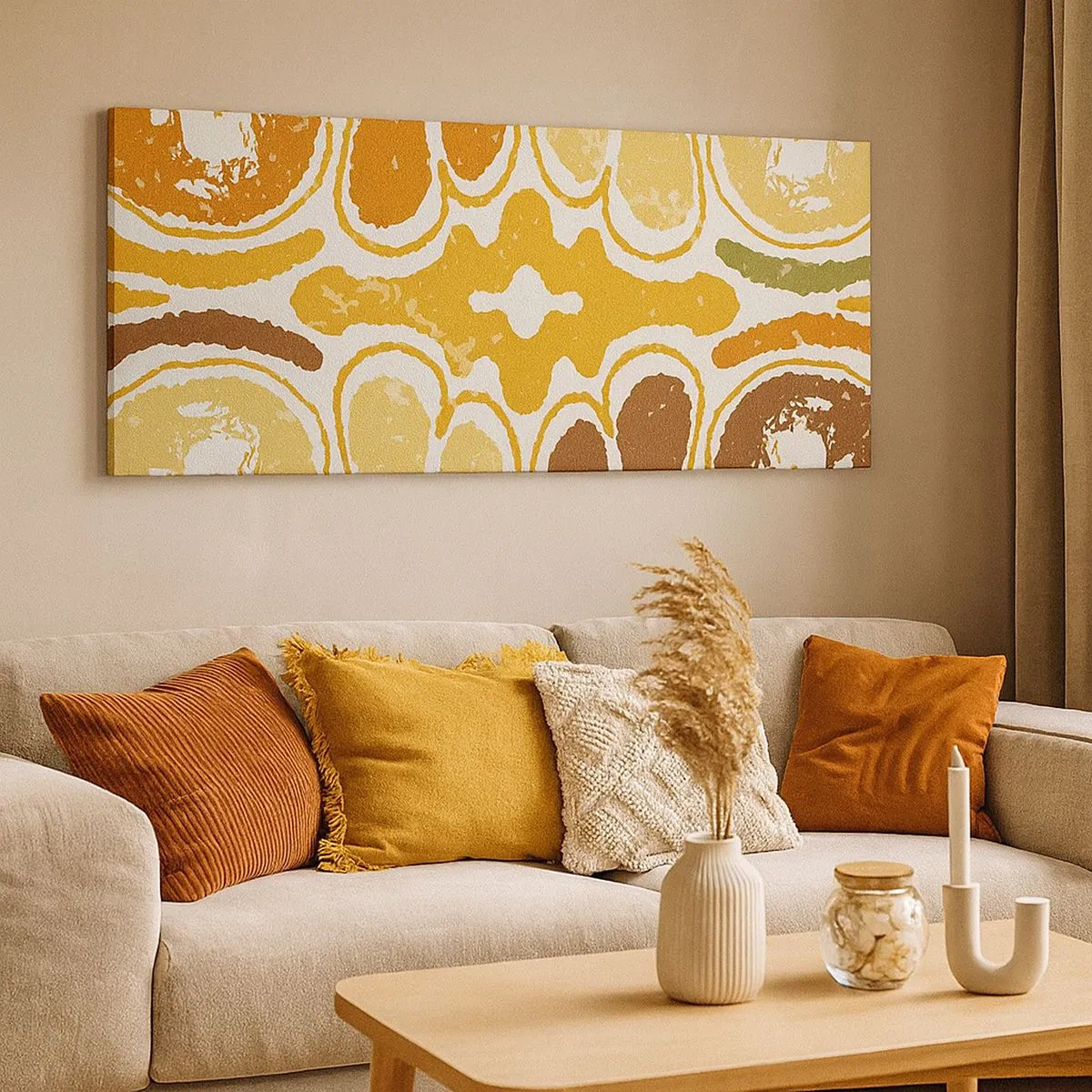 Impression sur toile - Image sur toile - Abstraction sentimentale - 100x40 cm