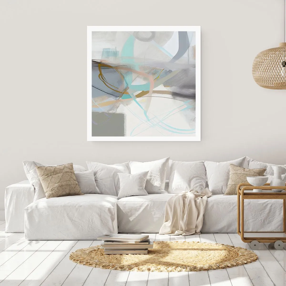 Affiche - Poster - Abstraction brumeuse - 40x40 cm