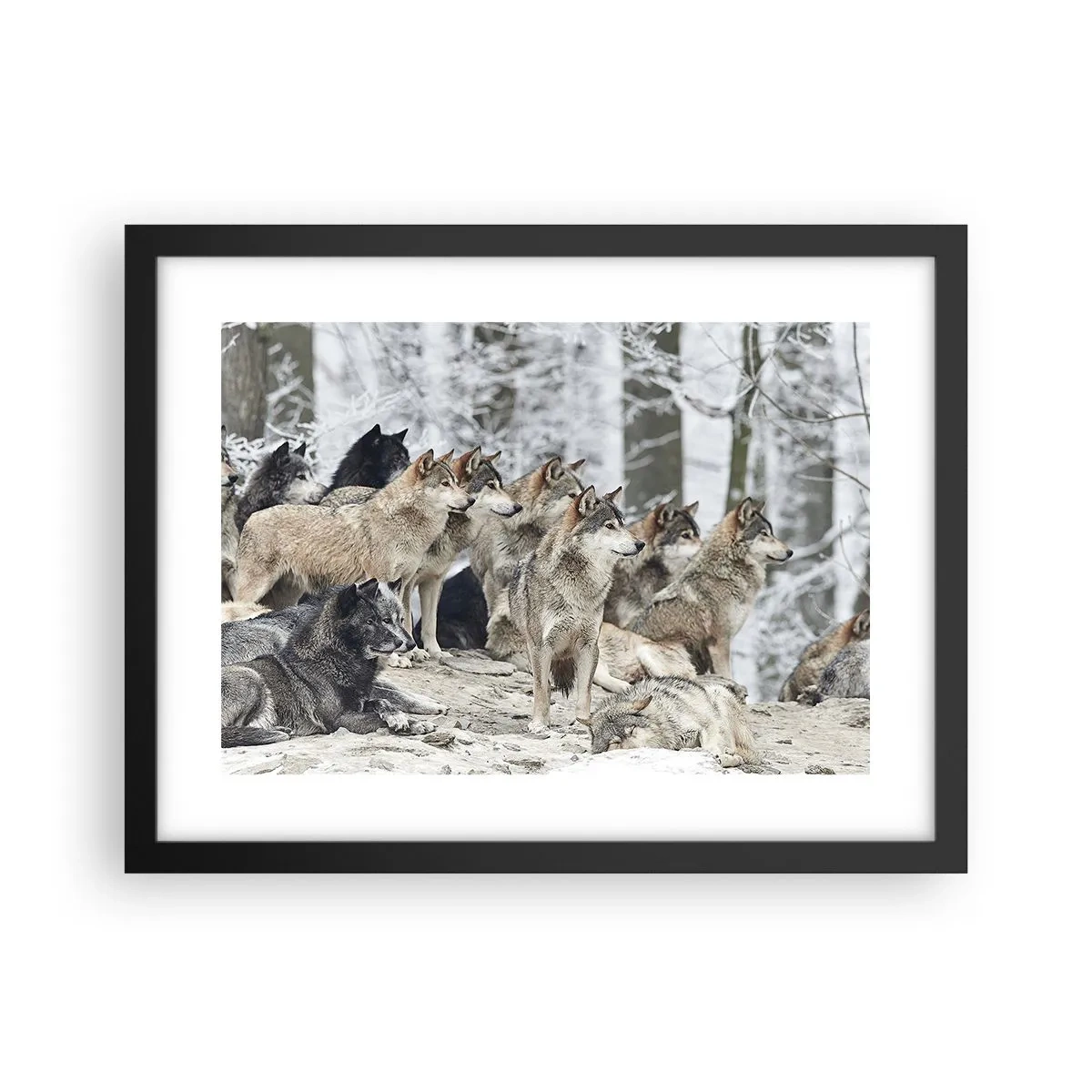 Affiche dans un cadre noir - Poster - Famille et amis - 40x30 cm