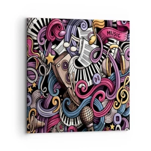 Impression sur toile - Image sur toile - Mélodie compliquée - 70x70 cm