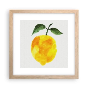 Affiche dans un chêne clair - Poster - Comment reconnaitre le goût du soleil - 30x30 cm