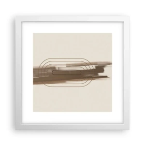 Affiche dans un cadre blanc - Poster - Parfum de gris - 30x30 cm
