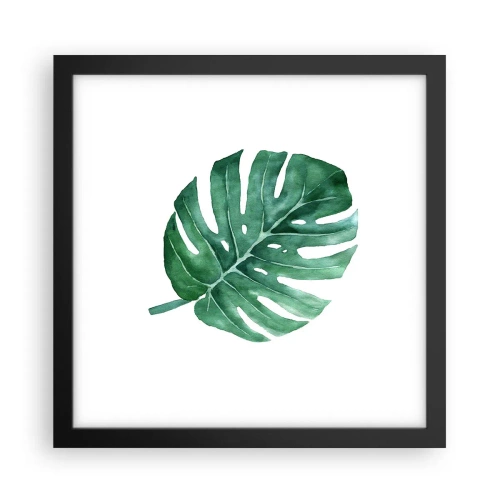 Affiche dans un cadre noir - Poster - Concept vert - 30x30 cm