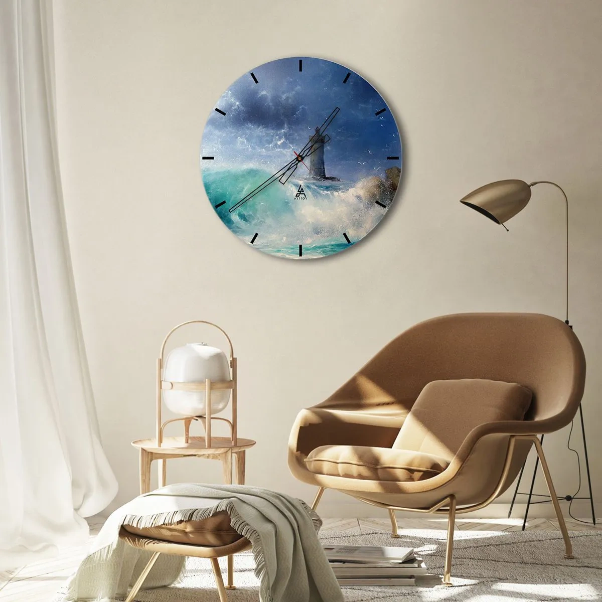 Horloge murale - Pendule murale - En garde contre les éléments - 30x30 cm