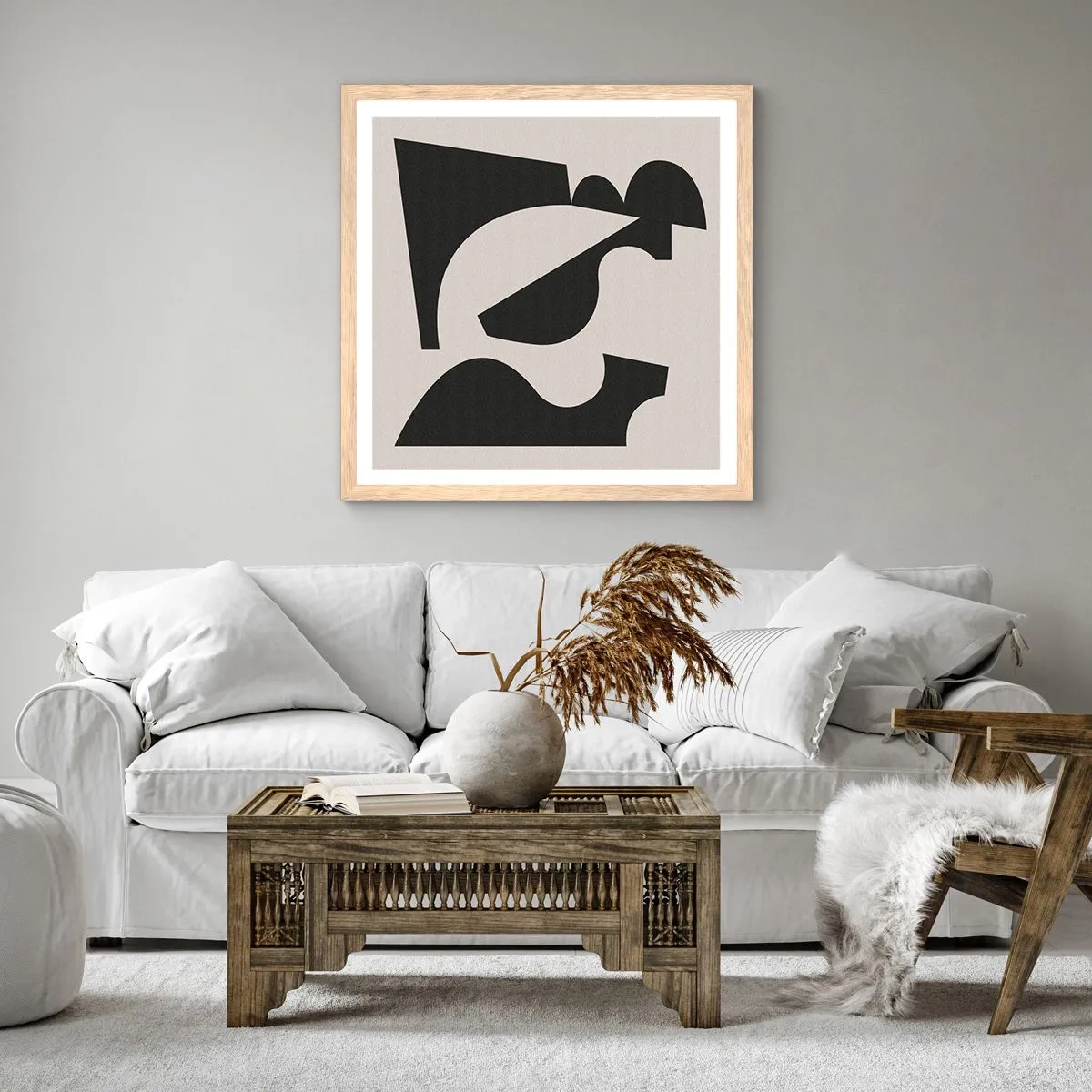 Affiche dans un chêne clair - Poster - À monter soi-même - 30x30 cm