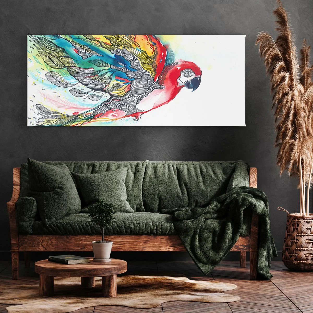 Impression sur toile - Image sur toile - Vivez haut en couleurs - 90x30 cm