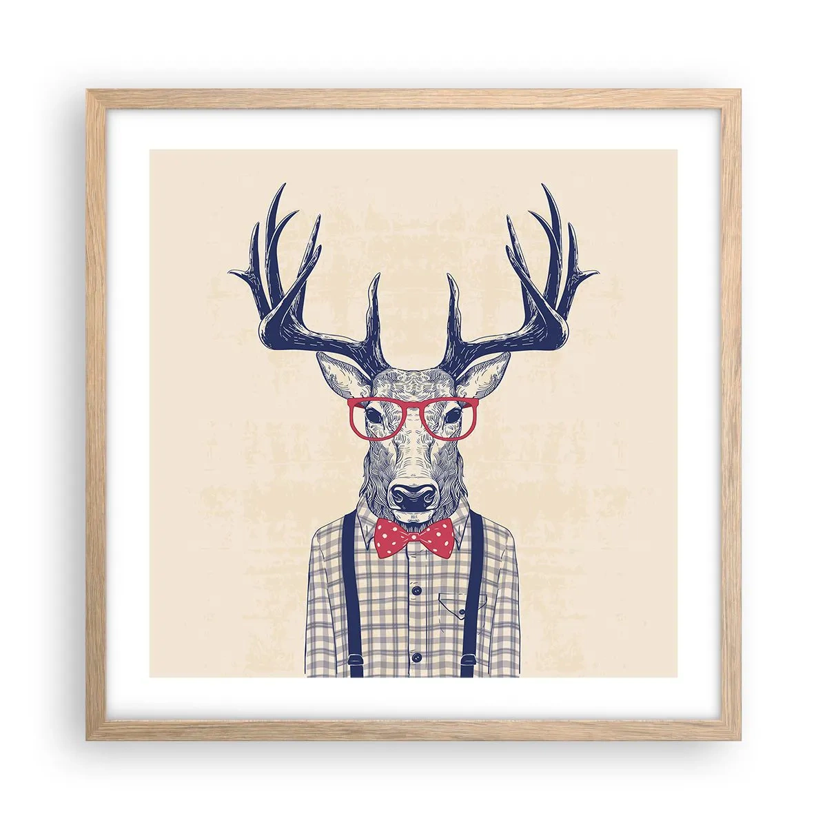 Affiche dans un chêne clair - Poster - Une extravagance amusante - 50x50 cm