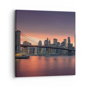 Impression sur toile - Image sur toile - Immergé dans le silence lilas - 30x30 cm