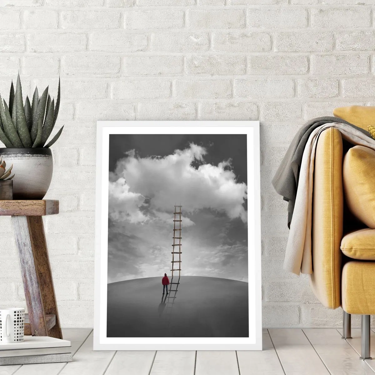 Affiche dans un cadre blanc - Poster - Tout est possible - 70x100 cm