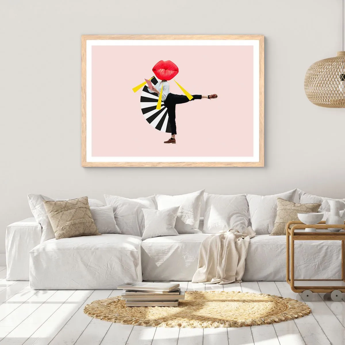 Affiche dans un chêne clair - Poster - Pop-art surréaliste - 50x40 cm