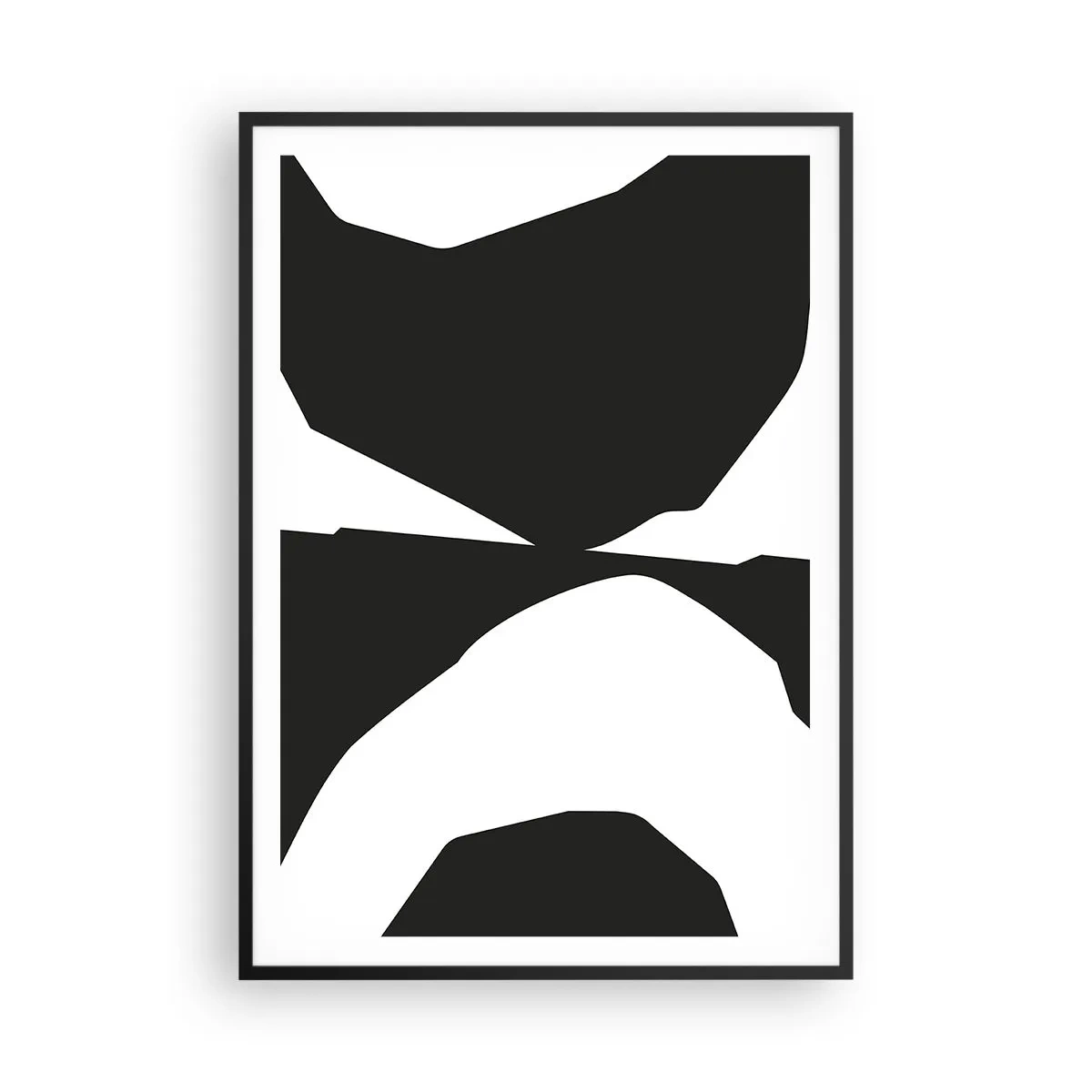 Affiche dans un cadre noir - Poster - Positif négatif - 70x100 cm