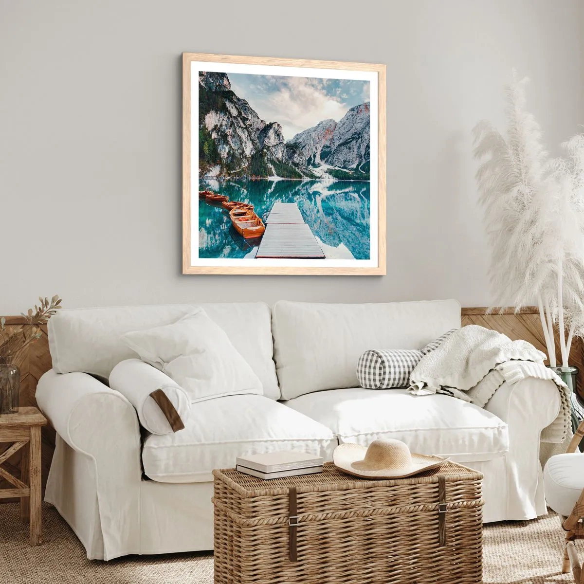 Affiche dans un chêne clair - Poster - On va te montrer la beauté - 60x60 cm