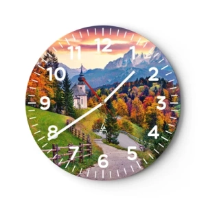 Horloge murale - Pendule murale - Paysage comme peind - 40x40 cm