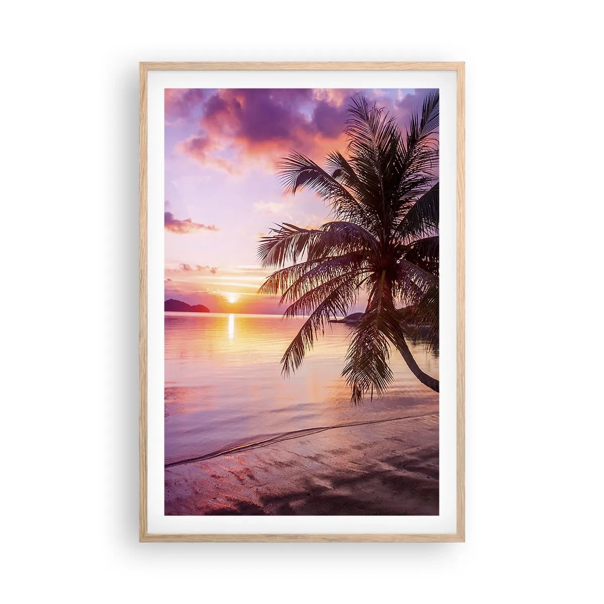 Affiche dans un chêne clair - Poster - Le bonheur à l'horizon - 61x91 cm