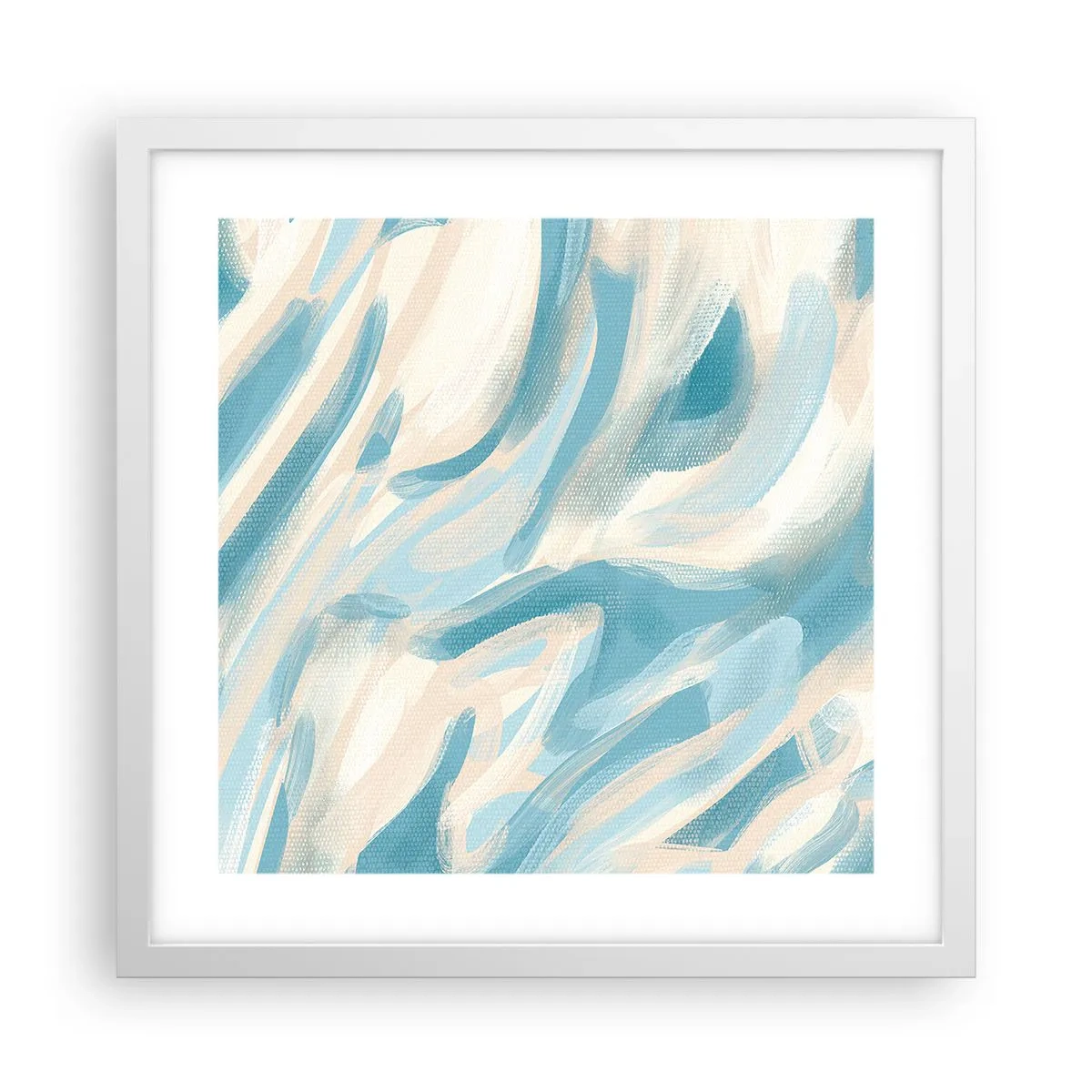 Affiche dans un cadre blanc - Poster - Brise printanière - 40x40 cm