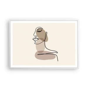 Affiche dans un cadre blanc - Poster - S'écouter - 100x70 cm