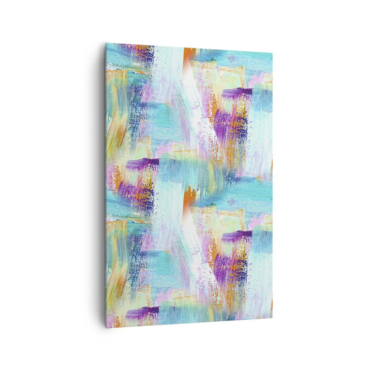 Impression sur toile - Image sur toile - Abstraction colorée avec des coups de pinceau dynamiques - 80x120cm - Labyrinthe reluisant - Décoration murale moderne pour le salon et la chambre ARTTOR