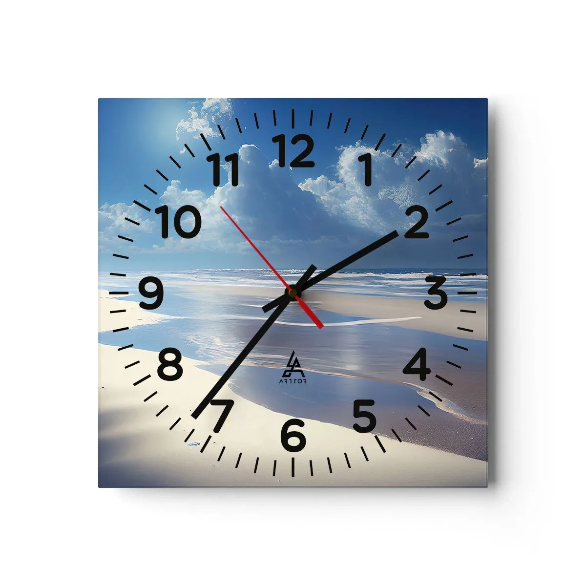Horloge murale - Pendule murale - Des vacances paradisiaques - 40x40 cm