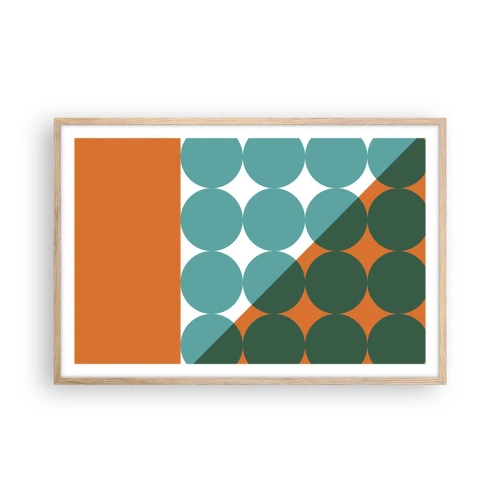 Affiche dans un chêne clair - Poster - En haut et en diagonale - 91x61 cm