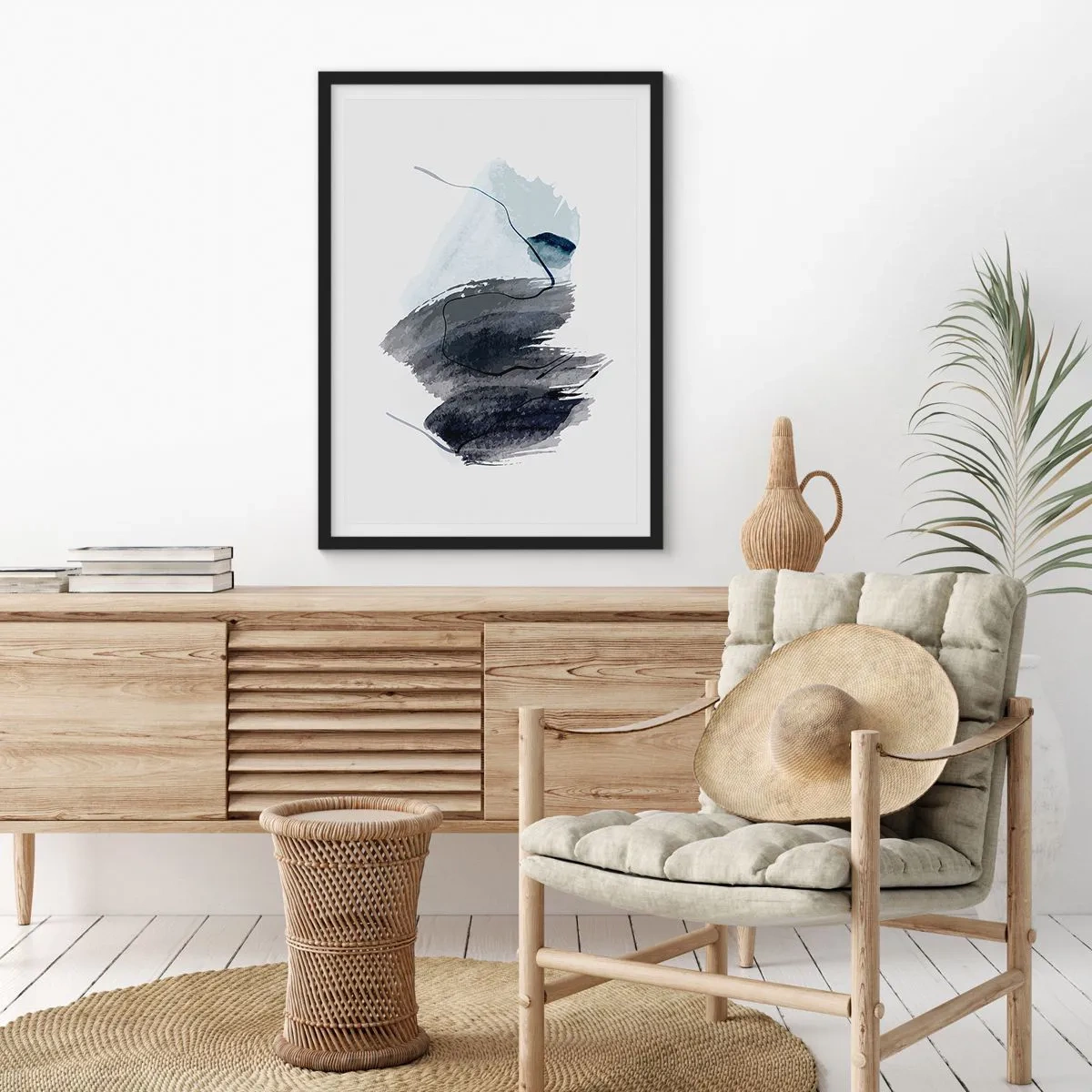 Affiche dans un cadre noir - Poster - Intensité et mouvement - 30x40 cm