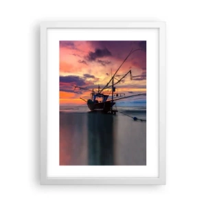 Affiche dans un cadre blanc - Poster - Soirée exotique - 30x40 cm