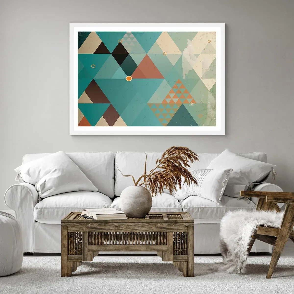 Affiche dans un cadre blanc - Poster - Unité de la multiplicité, multiplicité de l'unité - 91x61 cm