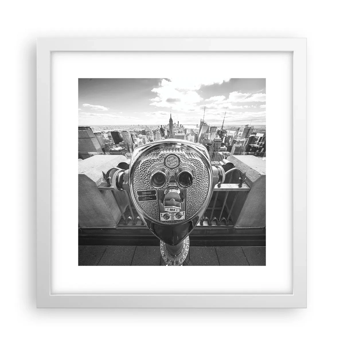 Affiche dans un cadre blanc - Poster - Ville sur les villes - 30x30 cm